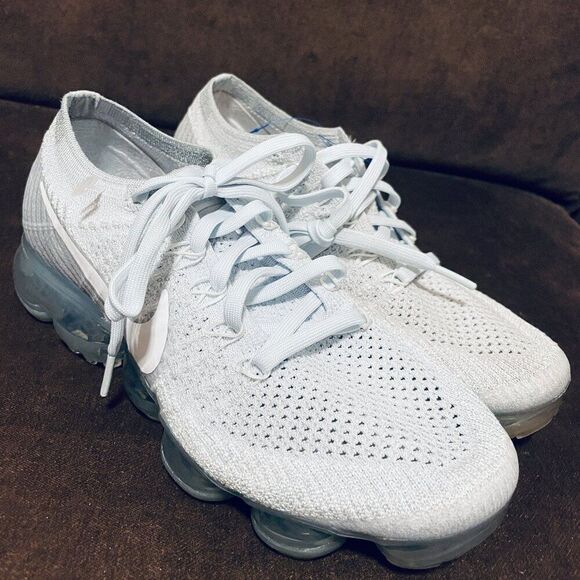 NIKE Flyknit Vapormax 2 Pure Platinum White Wolf womens 7 US 38 EUR Mint - Picture 7 of 15